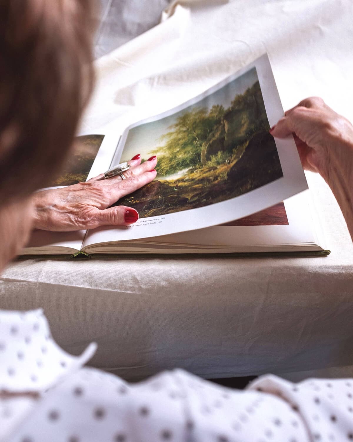 Person reading a book